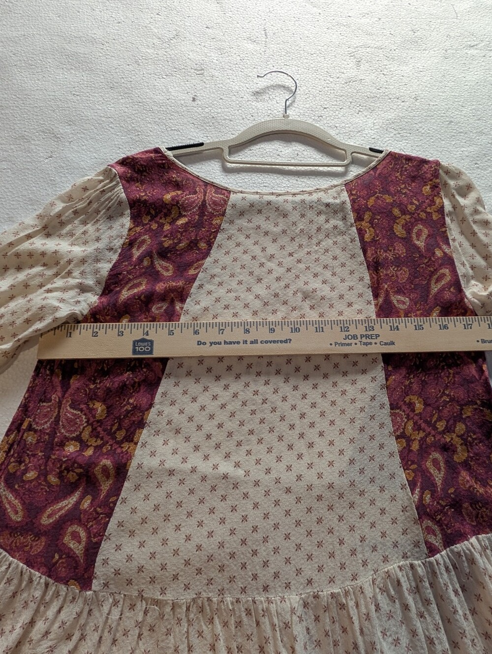 Free People Patchwork Floral Paisley Babydoll Peplum Top Size Large - Picture 4 of 13
